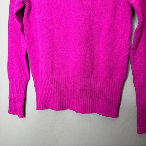 French connection hot pink ribbed turtle neck sweater - Picture 2 of 5